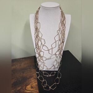 French Connection Multi-Layer Goldtone Necklace